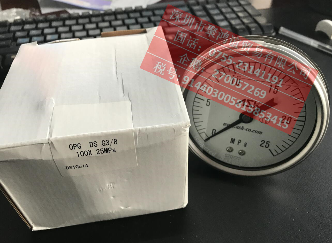 ASK压力表 OPG-DS-G3/8-100x25Mpa